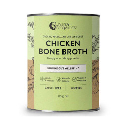 Nutra Organics-Chicken Bone Broth with Protein Calcium Vitamin C Garden Herb Flavour 100g