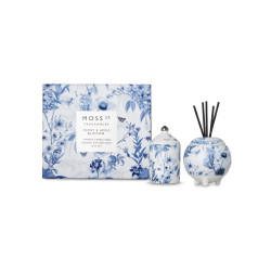 Moss St. Fragrances-Christmas Peony & Apple Blossom Mini Candle & Diffuser Gift Set