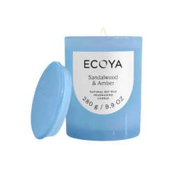 Ecoya-Sandalwood & Amber Soy Wax Fragranced Metro Candle 280g