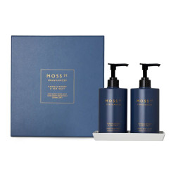 Moss St. Fragrances-Christmas Sandalwood & Sea Salt Hand Care Duo with Ceramic Tray