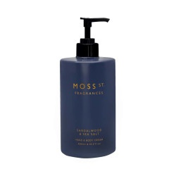 Moss St. Fragrances-Sandalwood & Sea Salt Hand & Body Cream 450ml
