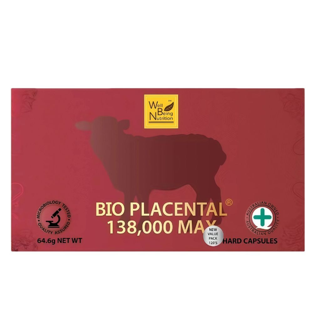 Well Being Nutrition Bio Placental 138,000 Max 120 Capsules | Natonic