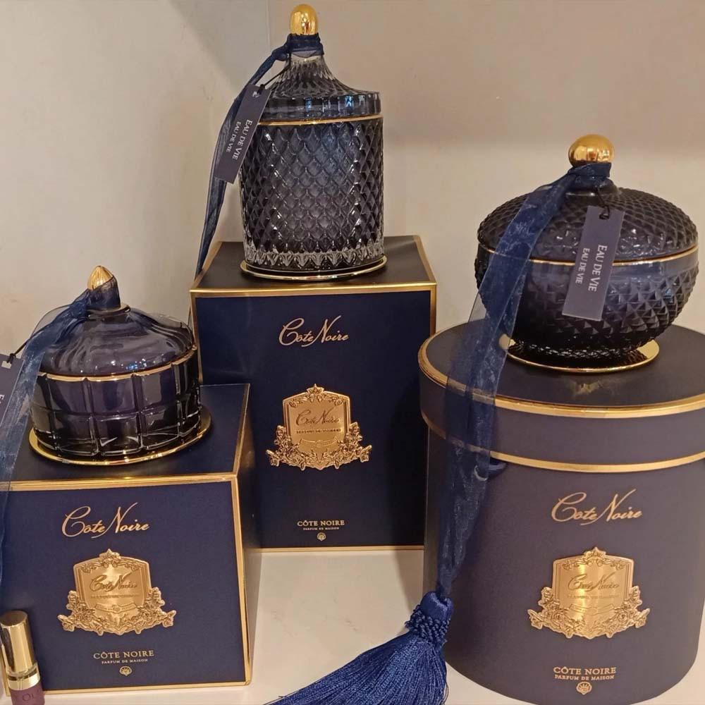 コート ノワール スモール アールデコ キャンドル ネイビー アンド