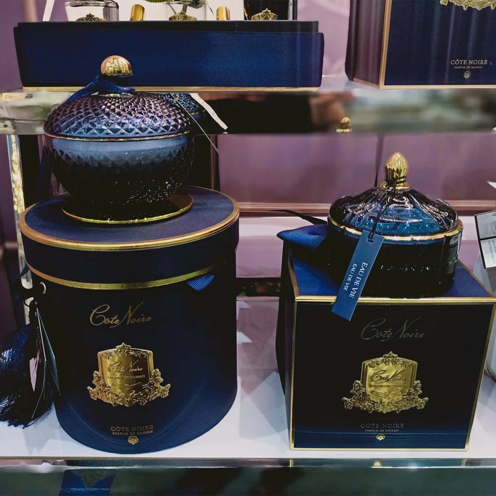 コート ノワール スモール アールデコ キャンドル ネイビー アンド