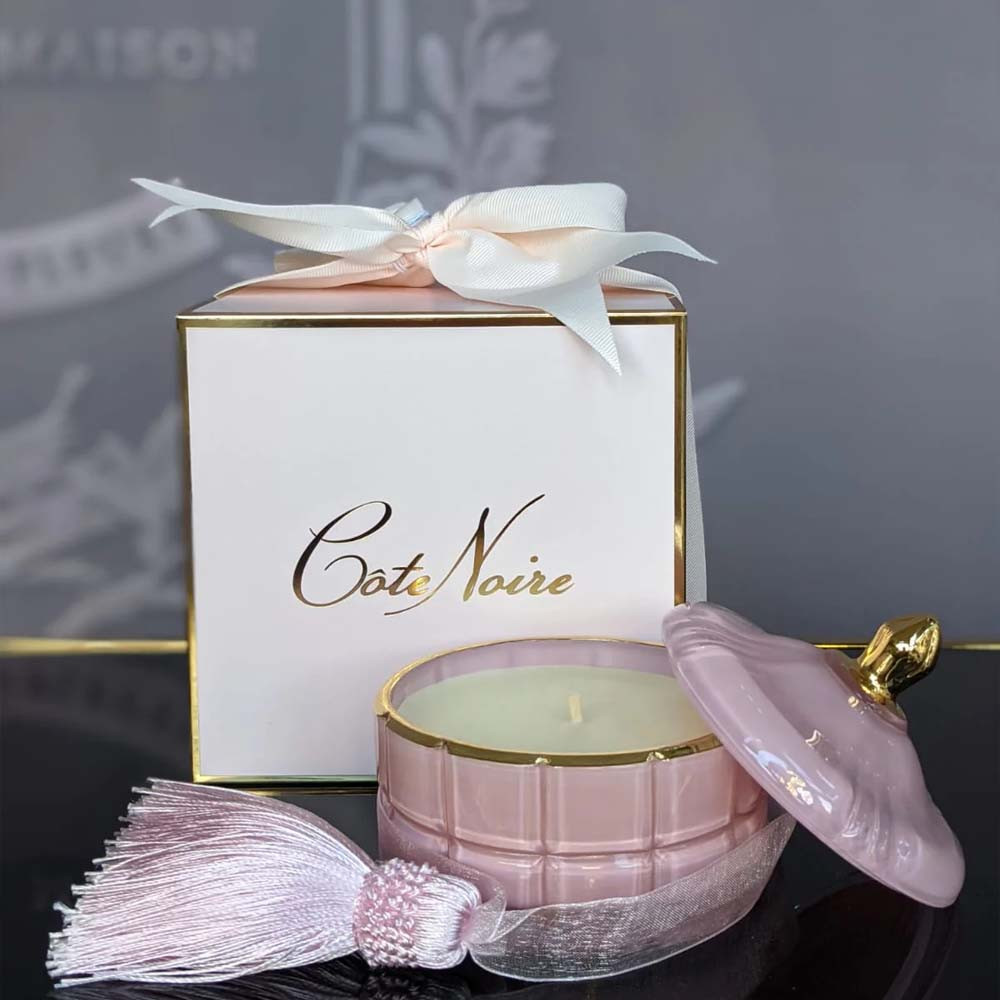 コート・ノワール スモール アールデコ キャンドル ピンク＆ゴールド