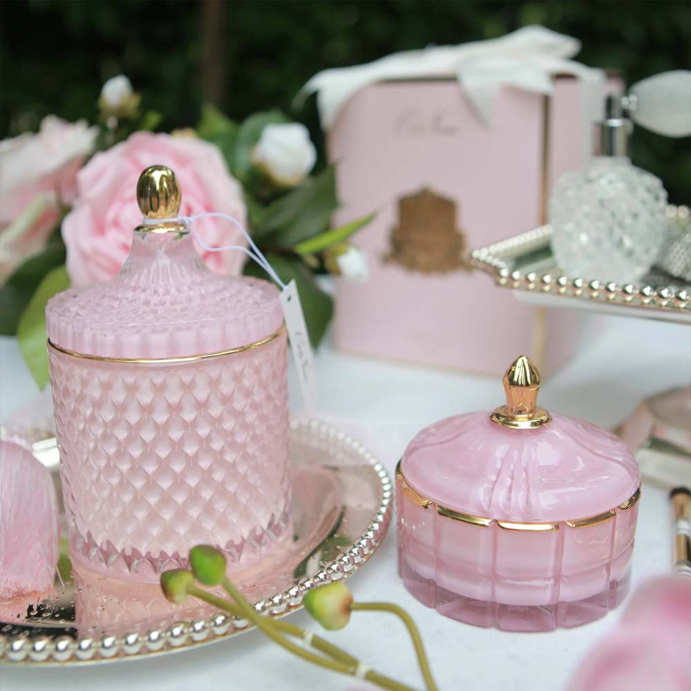 コートノワール アールデコ キャンドル ピンク＆ゴールド ピンクシャンパン コート・ノワール スモール アールデコ キャンドル ピンク＆ゴールド