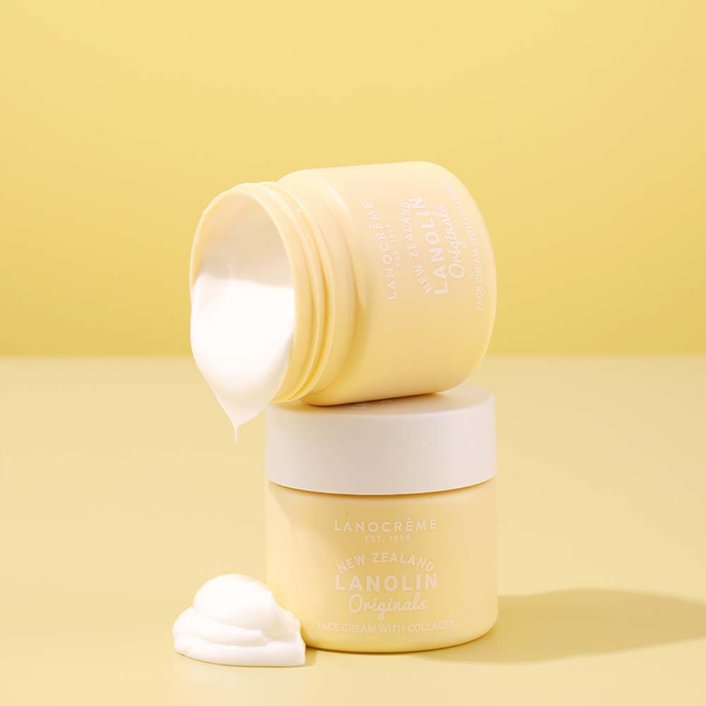 [新品 送料無料]天然素材フェイスクリーム 海洋コラーゲン配合 SPF60 ラノクリーム ラノリン オリジナルズ フェイスクリーム コラーゲン配合