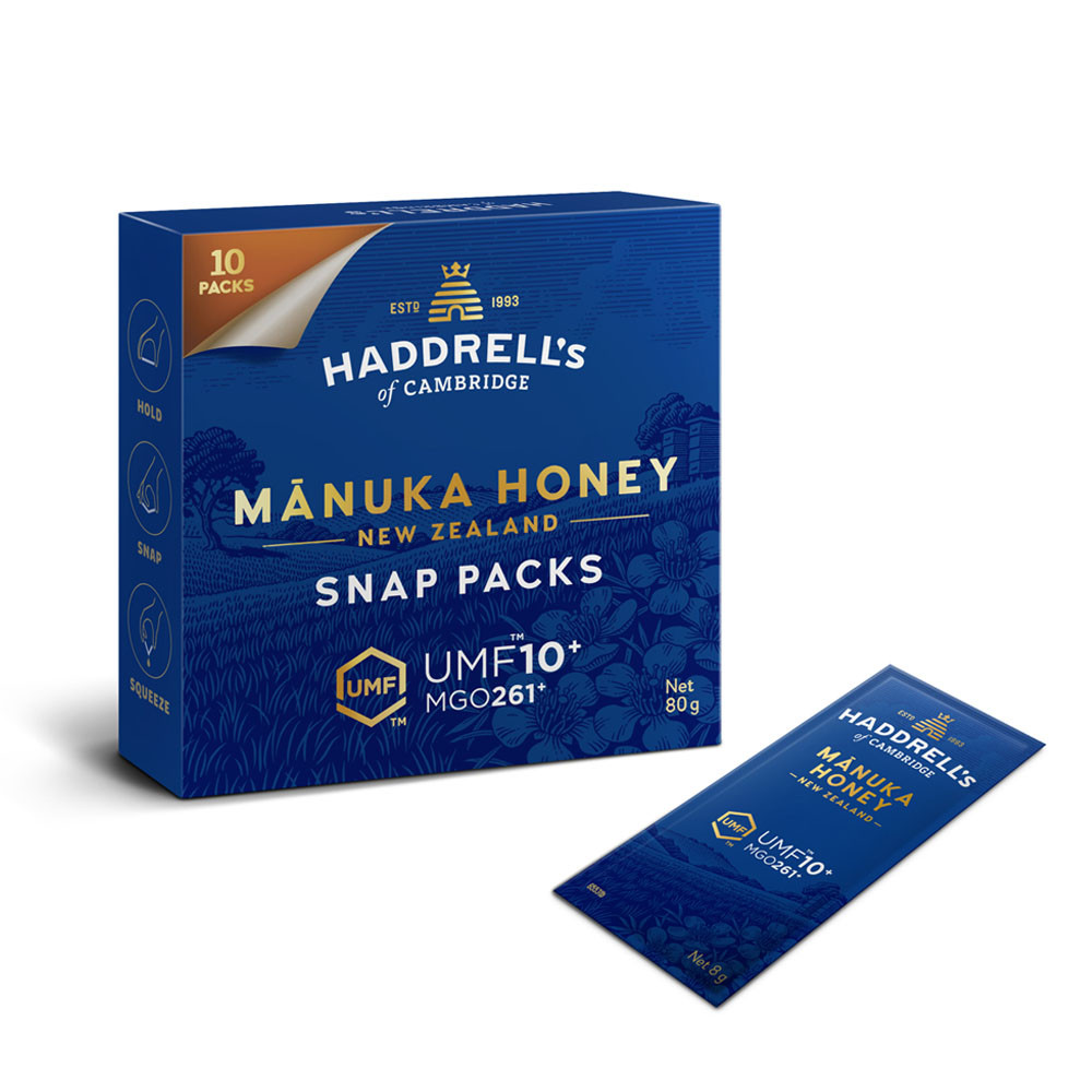 Haddrell's UMF 10+ マヌカ ハニー スナップ パック 10 x 8g |ナトニック