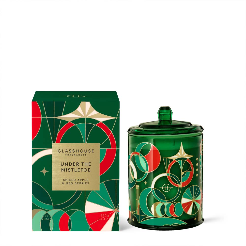 Glasshouse Fragrances Under the Mistletoe 380g Triple Scented Soy