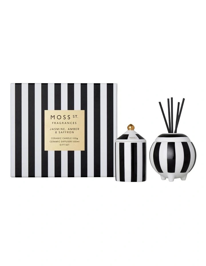 Moss St. Fragrances Christmas Jasmine, Amber & Saffron Mini Candle