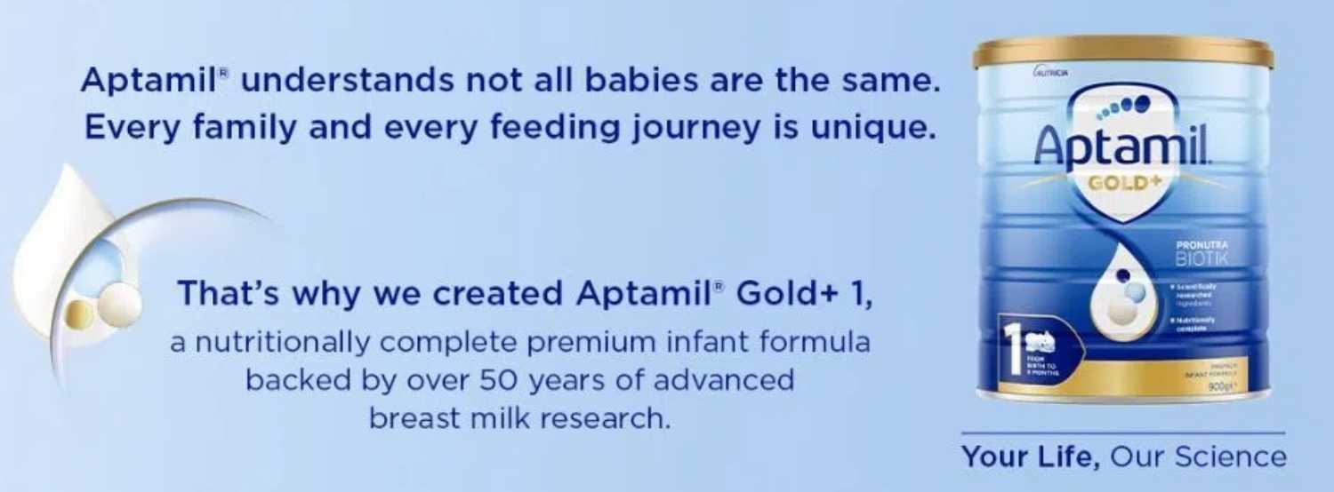 Aptamil Stage 1 Gold+ Premium Infant Formula From 0-6 Months 900g | Natonic